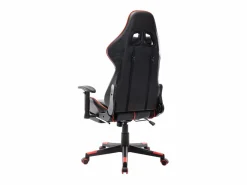New Silla de gaming con reposapiés cuero sintético negro y Silla Gaming