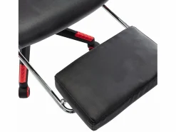 New Silla de gaming con reposapiés cuero sintético negro y Silla Gaming
