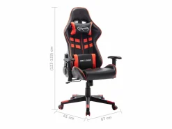 New Silla de gaming de cuero sintético negro y Silla Gaming