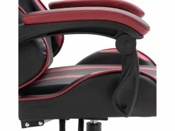 Silla de gaming de cuero sintético color vino tinto Silla Gaming