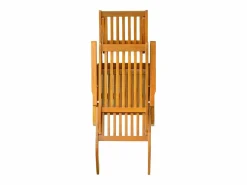 New Silla de jardín con reposapiés y mesita madera maciza de acacia ES763821 Marru00f3n