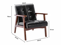 Silla de Madera con Brazos Fahlber - Sillón Relax para Interior/Exterior - Tapizado Beige Opcional