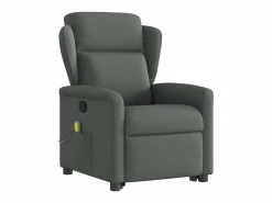 Best Silla de masaje reclinable de pie de tela gris oscuro SHL8002 Gris antracita