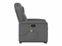 Best Silla de masaje reclinable de pie de tela gris oscuro SHL8002 Gris antracita