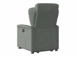 Best Silla de masaje reclinable de pie de tela gris oscuro SHL8002 Gris antracita