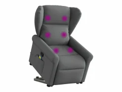 Sale Silla de masaje reclinable de pie de tela gris oscuro SHL5630 Gris antracita