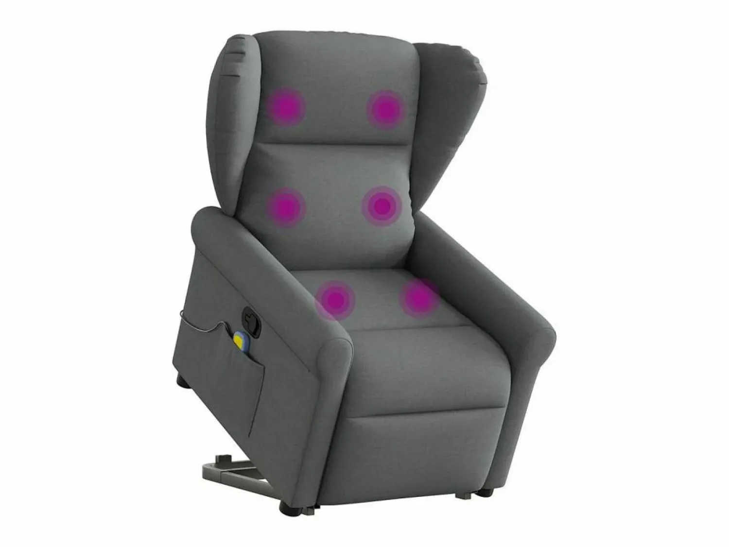 Sale Silla de masaje reclinable de pie de tela gris oscuro SHL5630 Gris antracita