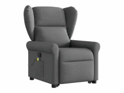 Sale Silla de masaje reclinable de pie de tela gris oscuro SHL5630 Gris antracita
