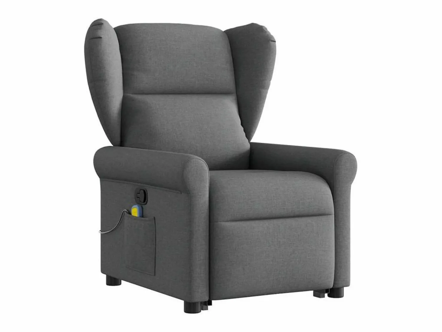 Sale Silla de masaje reclinable de pie de tela gris oscuro SHL5630 Gris antracita