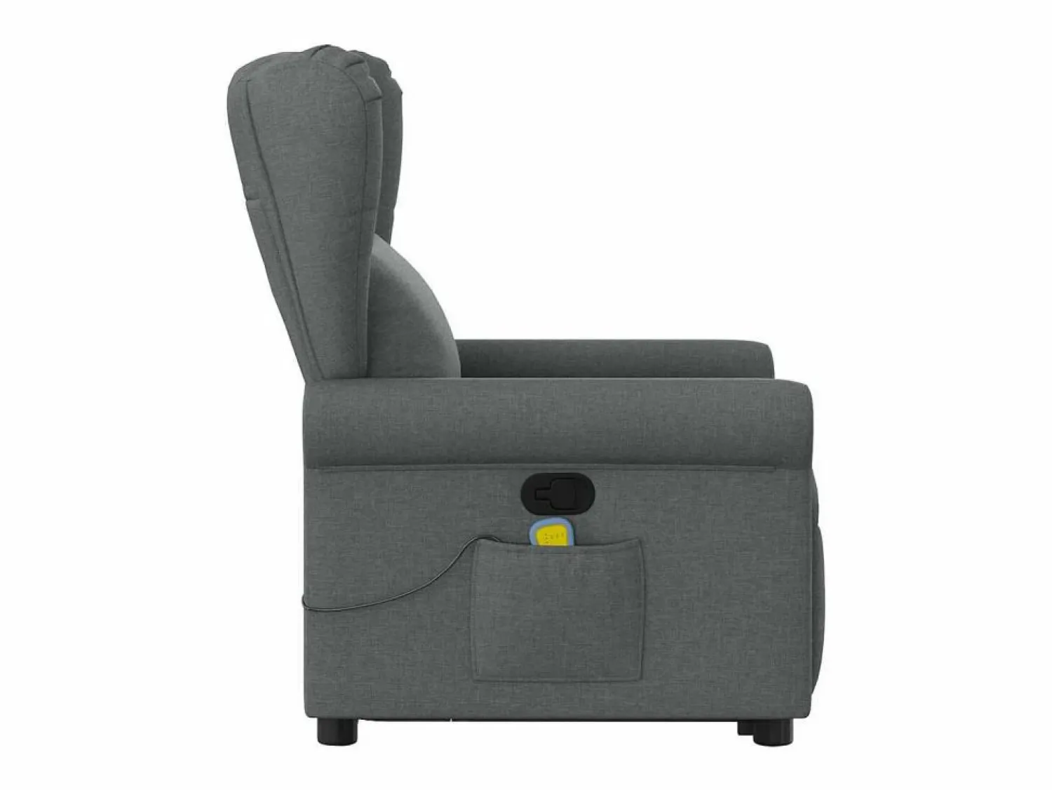 Sale Silla de masaje reclinable de pie de tela gris oscuro SHL5630 Gris antracita