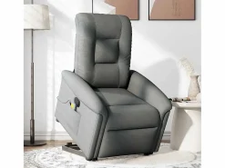 Silla de masaje reclinable de pie de tela gris oscuro SHL3439