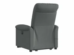 Silla de masaje reclinable de pie de tela gris oscuro SHL3439