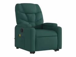 Silla de masaje reclinable de pie de tela verde oscura SHL2214 Verde pino