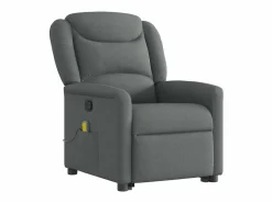 Silla de masaje reclinable de pie de tela gris oscuro SHL6255