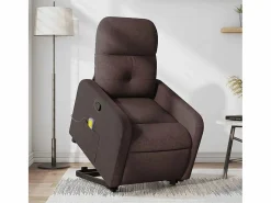 Silla de masaje reclinable de pie de tela marrón oscuro SHL8485 Sillón De Masaje