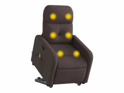 Silla de masaje reclinable de pie de tela marrón oscuro SHL8485 Sillón De Masaje