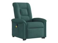 Silla de masaje reclinable de pie de tela verde oscura SHL3782 Verde pino