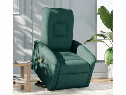 Silla de masaje reclinable de pie de tela verde oscura SHL3782 Verde pino