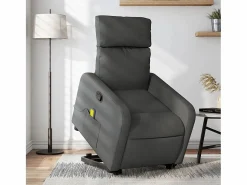 Silla de masaje reclinable de pie de tela gris oscuro SHL2074