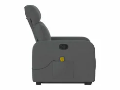 Silla de masaje reclinable de pie de tela gris oscuro SHL2074