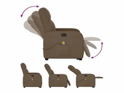 Hot Silla de masaje reclinable de pie de tela marrón SHL8375 Sillón De Masaje