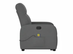 Silla de masaje reclinable de pie de tela gris oscuro SHL3194