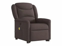 Clearance Silla de masaje reclinable de pie de tela marrón oscuro SHL6747 Sillón De Masaje