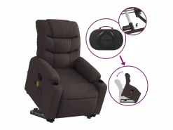 Hot Silla de masaje reclinable de pie de tela marrón oscuro SHL5258 Sillón De Masaje