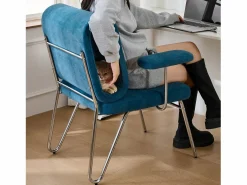 Clearance Silla de oficina - 77 x 70 x 89 cm - con cama para gatos integrada - reposabrazos reemplazables - Madera + Acero - Silla De Escritorio