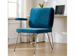 Clearance Silla de oficina - 77 x 70 x 89 cm - con cama para gatos integrada - reposabrazos reemplazables - Madera + Acero - Silla De Escritorio