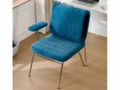Clearance Silla de oficina - 77 x 70 x 89 cm - con cama para gatos integrada - reposabrazos reemplazables - Madera + Acero - Silla De Escritorio