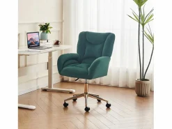 Best Silla de oficina - Velvet - - Altura ajustable - con ruedas giratorias y respaldo ergonómico - 62x64x88/97cm Silla De Escritorio