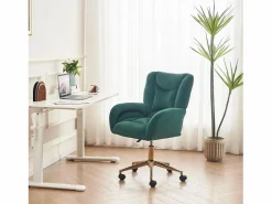 Best Silla de oficina - Velvet - - Altura ajustable - con ruedas giratorias y respaldo ergonómico - 62x64x88/97cm Silla De Escritorio