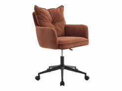 Vente-unique Silla de oficina ajustable de pana color y negro - BATARU de Pascal Morabito