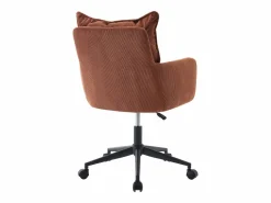 Vente-unique Silla de oficina ajustable de pana color y negro - BATARU de Pascal Morabito