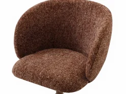 Discount Vente-unique Silla de oficina altura ajustable en tela texturizada - DUMALI Terracota