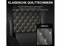 New Silla de oficina con masaje y reposapiés - Silla gaming de piel sintética - Gris Silla De Oficina