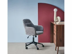 Best Silla de oficina con ruedas ajustable metal y tela Silla De Escritorio