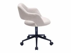 Clearance Silla de oficina con ruedas de diseño en tela de terciopelo y metal negro JESSY Silla De Oficina