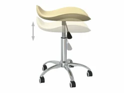 Online Clicnbuy Silla de oficina de cuero sintético color Crema