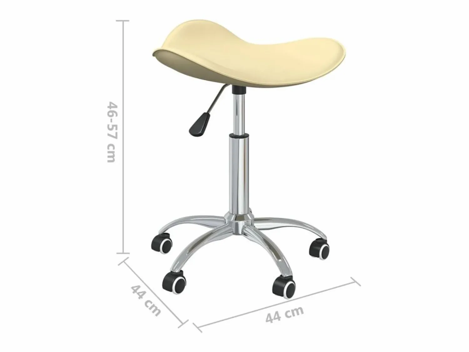 Sale vidaxl Silla de oficina de cuero sintético color Crema