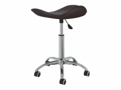 vidaxl Silla de oficina de cuero sintético marrón