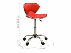 vidaxl Silla de oficina de cuero sintético