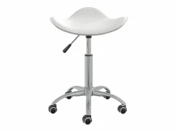 vidaxl Silla de oficina de cuero sintético Blanco