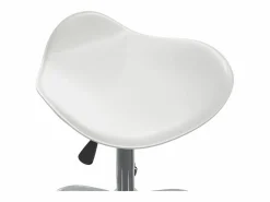 vidaxl Silla de oficina de cuero sintético Blanco