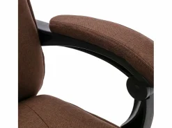 Online vidaxl Silla de oficina de masaje de tela marrón Marru00f3n