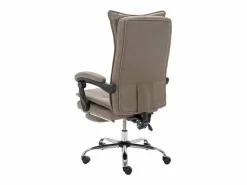 Outlet Silla de oficina de masaje de tela gris taupé Silla De Oficina