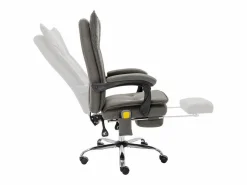 vidaxl Silla de oficina de masaje de tela