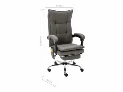 vidaxl Silla de oficina de masaje de tela