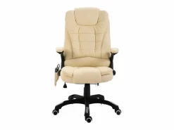 Sale vidaxl Silla de oficina de masaje de cuero sintético color Crema